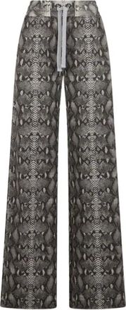 Roberto Cavalli Dames, Broeken, Grijs, Maat: S Zijde