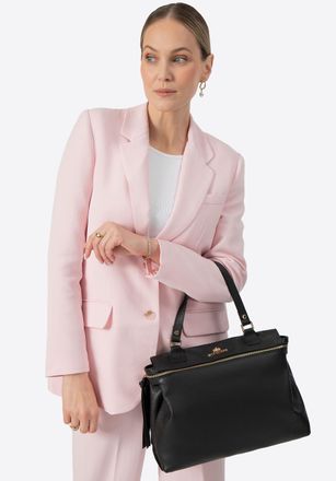 Wittchen Dameskoffer van natuurlijk erwtenleer, zwart