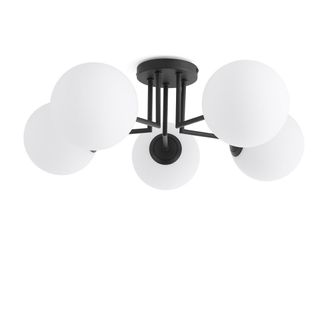 La Redoute Interieurs Plafondlamp in metaal en opaline glas, Atea