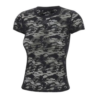 Diesel T-Shirts, female, Black, Size: XS Kasia-utlt Lace T-shirt