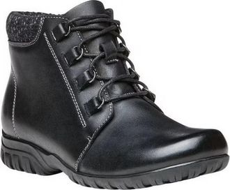 Prop&eacute;t Propet Delaney WFV002L Boots Womens B Black Leather Ankle Booties RHS8212