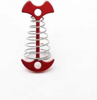 OEM Juego De 6 Estacas De Tienda De Campa&ntilde;a De Aleaci&oacute;n De Aluminio Rojo, Con Forma De Espina De Pescado Y Lazo De Resorte, Para Acampar Y Actividades Al 