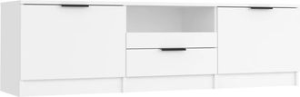 vidaXL Vidaxl - Mueble Para Tv Madera Contrachapada Blanco 140x35x40 Cm