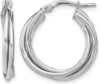 Diamond2Deal 10K Gold Fancy Hoop Earrings