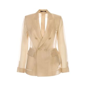 Max Mara Blazers, female, Brown, Size: 2XS Slogan Blazer