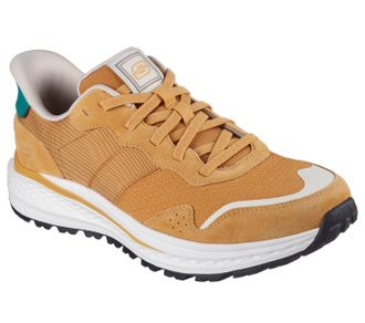 Skechers Mens Slade Ultra Mercer Sneaker, Wheat Leather/Mesh, 13 UK