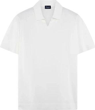 Drumohr Polo Frosted - Heren - Polos - Wit - 2XL - Katoen - Tops