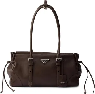 Prada Bonnie Medium Antiqued Leather Tote Bag