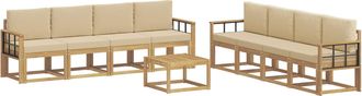 vidaXL Conjunto De Sof&aacute;s De Exterior 9 Uds. Y Beige Vidaxl