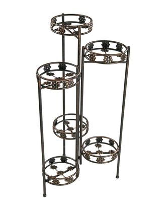 Sunnydaze 6-Tiered Metal Folding Plant Flower Pot Stand