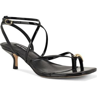 Nine West Mays Ankle Strap Sandal in Black at Nordstrom, Size 9.5