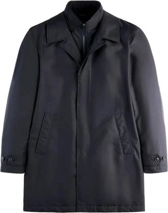 Fay Morning Double-Breasted Coat - Heren - Parka Jassen - Blauw - 2XL - Polyester - Jassen