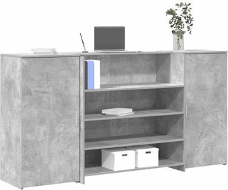 vidaXL Vidaxl - Mostrador De Recepci&oacute;n Gris Hormig&oacute;n 200x50x103,5 Cm