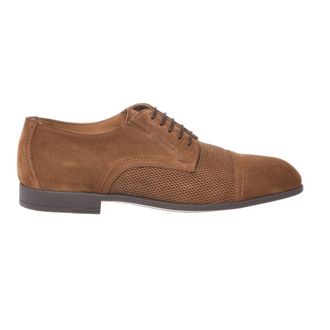 Baldinini Geprinte Suede Veterschoenen - Heren - Nette schoenen - Bruin - 42 EU - Leer - Schoenen
