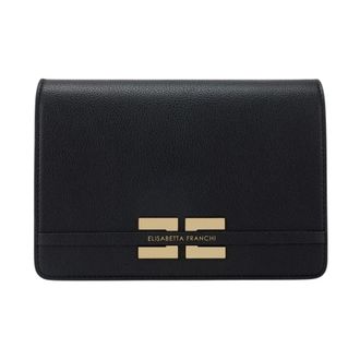 Elisabetta Franchi Chain-strap Pochette - female - Elisabetta Franchi - Cross Body Bags - Black - ONE SIZE - Bags