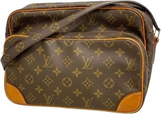 Louis Vuitton Pre-owned Cross Body Bags, female, Brown, Size: ONE SIZE Pre-owned Vintage Canvas Shoulder Bag