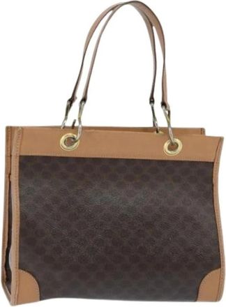 Celine Pre-owned Vintage Canvas Handbag - Dames - Vintage Handtas - Bruin - ONE Size - Vintage
