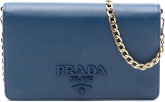 Prada Pre-owned Prada Saffiano Lux Monochrome Wallet on Chain Ladies L9LAUC3S6SPK2O1Q