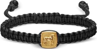 David Yurman Bracciale Petrvs in oro giallo 18kt con onice - Nero