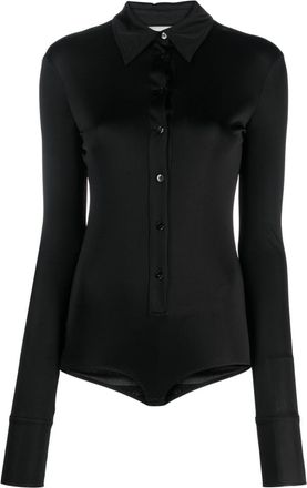 Sportmax long-sleeve buttoned shirt - women - Viscose - L - Black