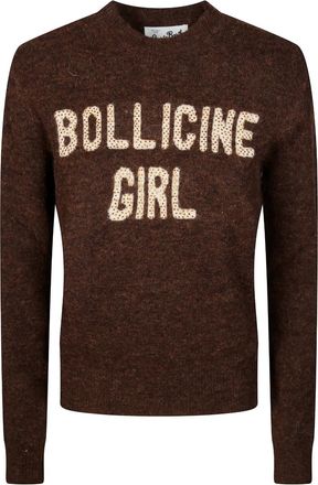 MC2 Saint Barth New Queen trui met stras - Bruin