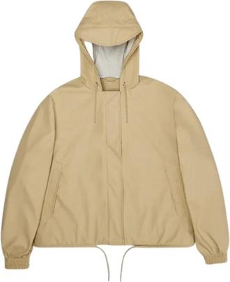 Rains Waterproof String W Jacket - Dames - Regenjassen - Beige - XS - Polyester - Jassen