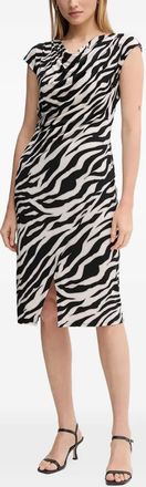 Joseph Ribkoff Abito midi zebrato - Bianco