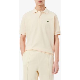 Lacoste Regular Fit Piqu&eacute; Polo in Natural at Nordstrom, Size 3
