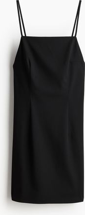 H&M Trägerkleid mit tiefem Rückenausschnitt - Schwarz
