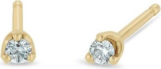 Zo&euml; Chicco 14K Gold Stone Stud Earrings in Yellow Gold/Diamond at Nordstrom