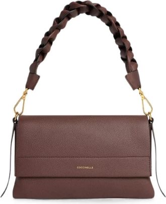 Coccinelle Boheme Grana Double - Dames - Handtassen - Bruin - ONE Size - Leer - Tassen