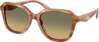 Coach HC8437U CBY87 5898L0 Womens Sunglasses Brown Size 53