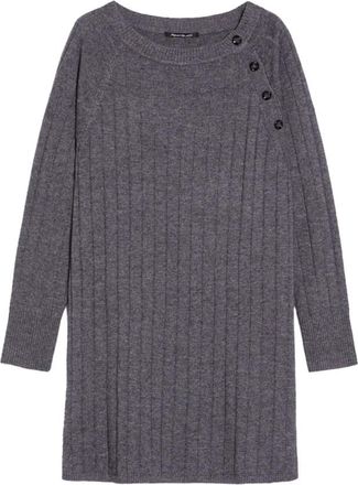 Pennyblack Wollen Gebreide Jurk - Dames - Kleedjes - Grijs - M - Wol - Kleedjes