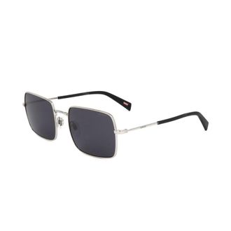 Levi's Unisex Square Sunglasses Metal Frame Uv Protection - Black Silver Steel - One Size