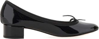Repetto 30mm Camille pumps - women - Calf Leather/Patent Leather/Cotton/Calf Leather - 37 - Black