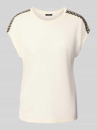Zero T-Shirt mit Rundhalsausschnitt in Beige, Gr&ouml;&szlig;e 34