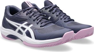 Asics Tennisschuh ASICS GAME FF CLAY, Damen, Gr. 40, weiss (indigo fog, wei&szlig;), Synthetik, Textil, Schuhe Tennisschuh, Sandplatzschuhe f&uuml;r Aschepl&auml;tze