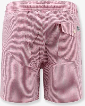 Polo Ralph Lauren Mens Swim Trunks Cotton-Blend Pink Shorts