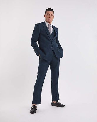 Jacamo Navy Regular Fit Stretch Suit Trouser Sh