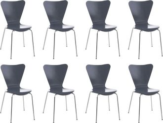 Clp Clp - Set 8x Sillas De Visita Calisto Gris