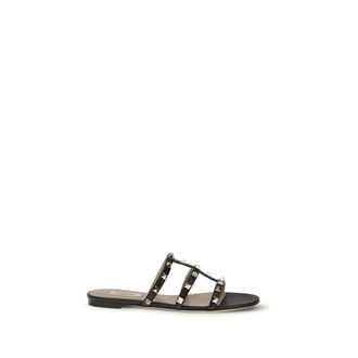 Valentino Garavani Sliders, female, Black, Size: 11 US Rockstud Slider Sandal