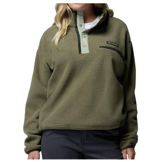 Columbia Helvetia II Cropped Half Snap Fleece Fleecepullover f&uuml;r Damen | oliv