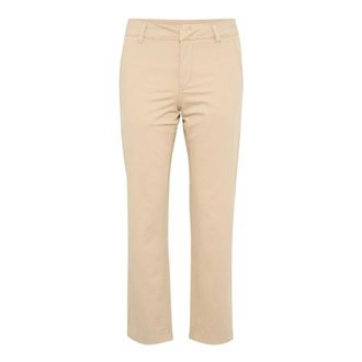 Part Two Witte Peper Cropped Broek - Dames - Vrijetijds broeken - Beige - 2XL - Broeken