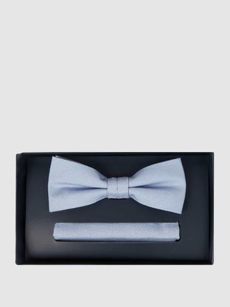 Willen Krawattenfabrik Fliege und Einstecktuch im Set aus reiner Seide in Bleu, Gr&ouml;&szlig;e One Size