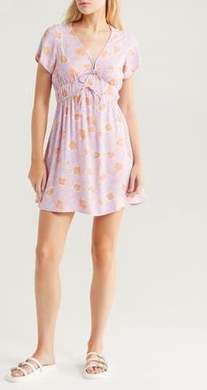 Billabong Warm Rays Floral Minidress in Amethyst Smoke at Nordstrom Rack, Size X-Small