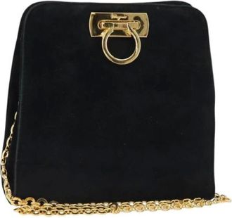 Ferragamo Pre-owned Cross Body Bags, female, Black, Size: ONE SIZE Pre-owned Leather Shoulder Bag