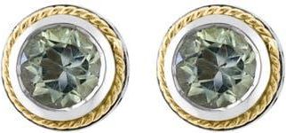 Effy Two-Tone Green Quartz Stud Earrings at Nordstrom Rack