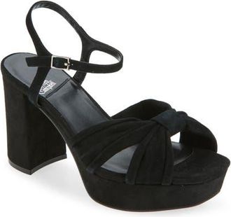 Jeffrey Campbell Dalida Platform Sandal in Black Suede at Nordstrom, Size 6.5