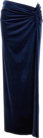 Andamane Twist-Front Maxi Rok - Dames - Maxi Rokken - Blauw - S - Rokken