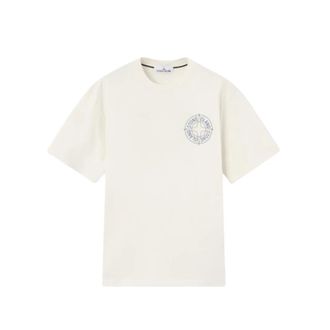 Stone Island Heavy Cotton Jersey T-shirt - Heren - T-shirts - Wit - L - Katoen - Tops